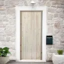 PUERTA DE ENTRADA EXTERIOR CATALÁN: PUERTA DE PINO DE SEGURIDAD (45MM)